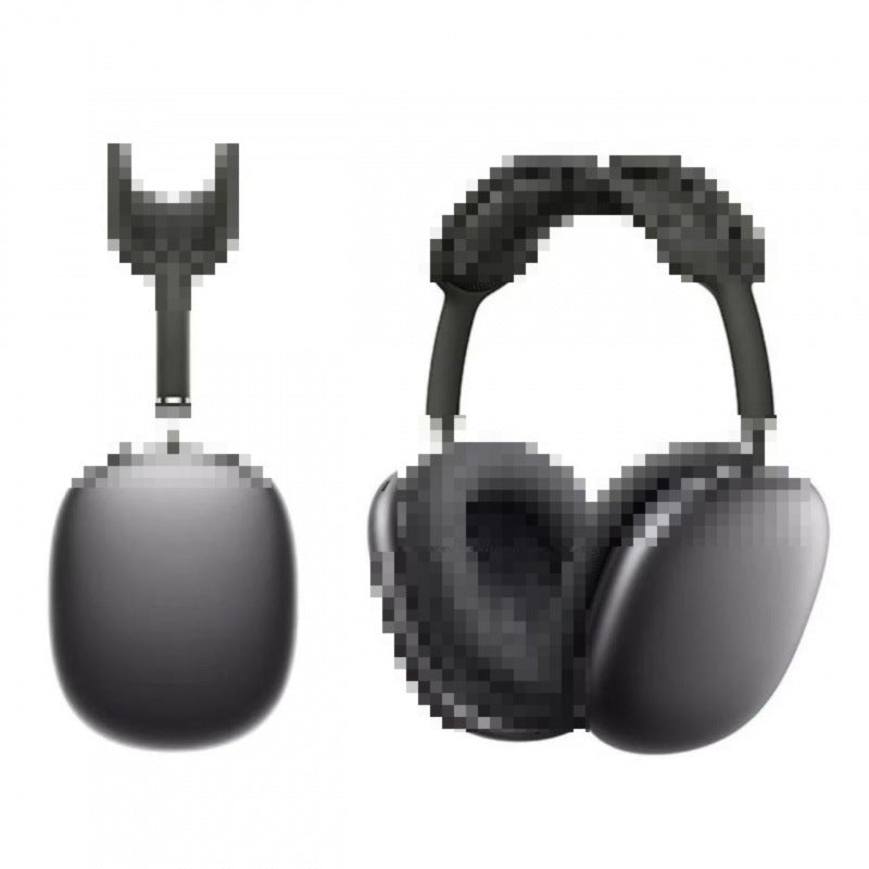 Black ear protection with a clip on a white background