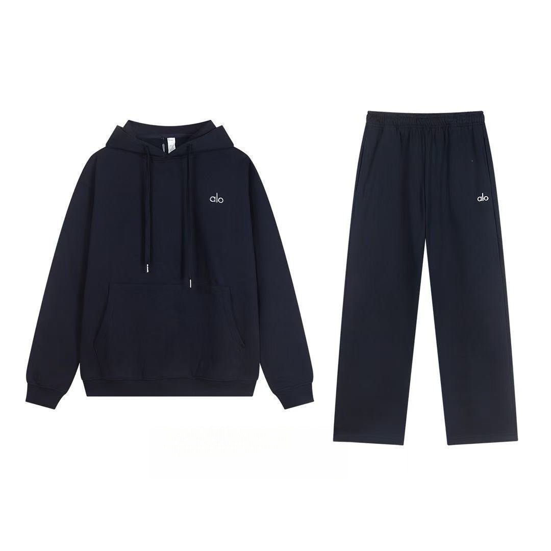 Gray hoodie and pants set on a white background
