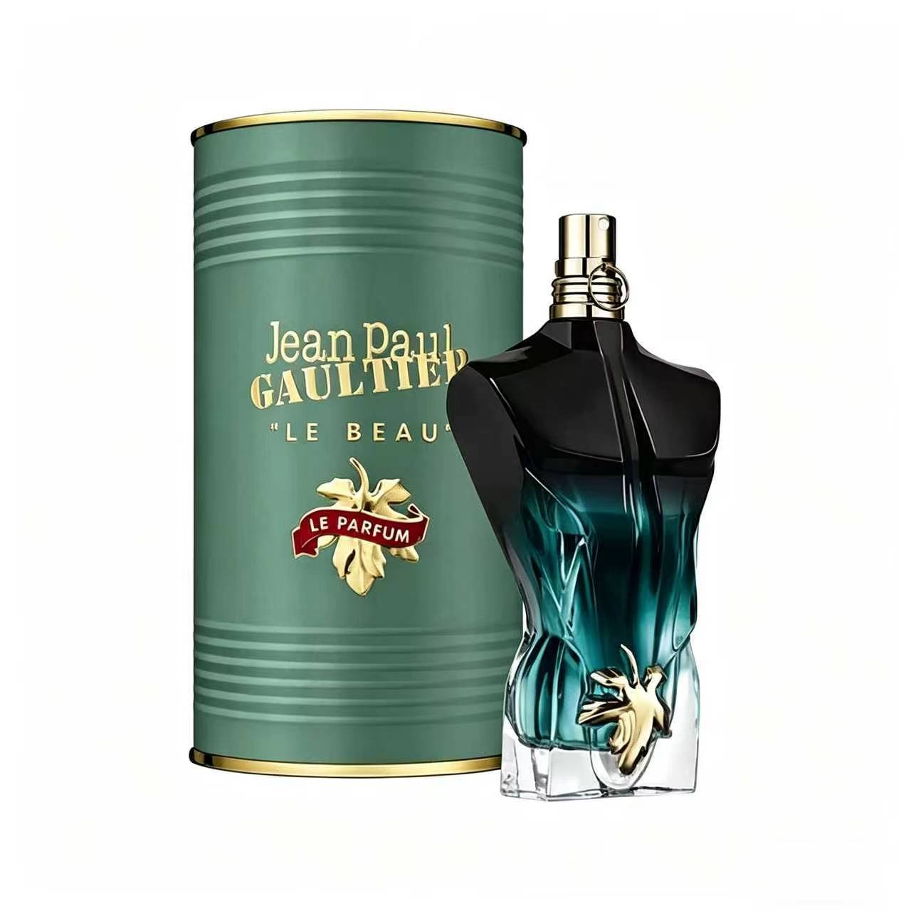 Jean Paul Gaultier perfume bottle and packaging on a white background