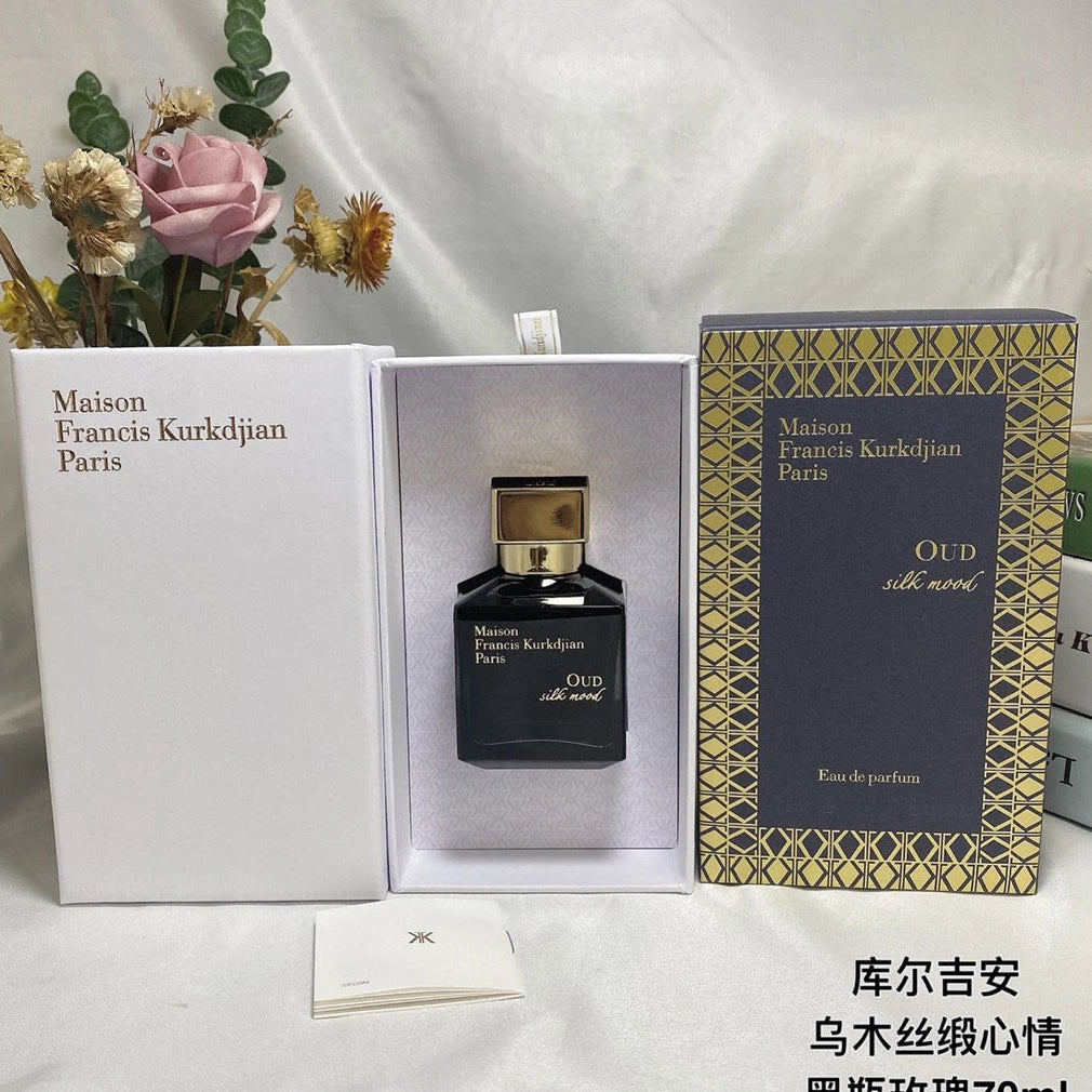 Maison Francis Kurkdjian perfume bottle and packaging on a white background