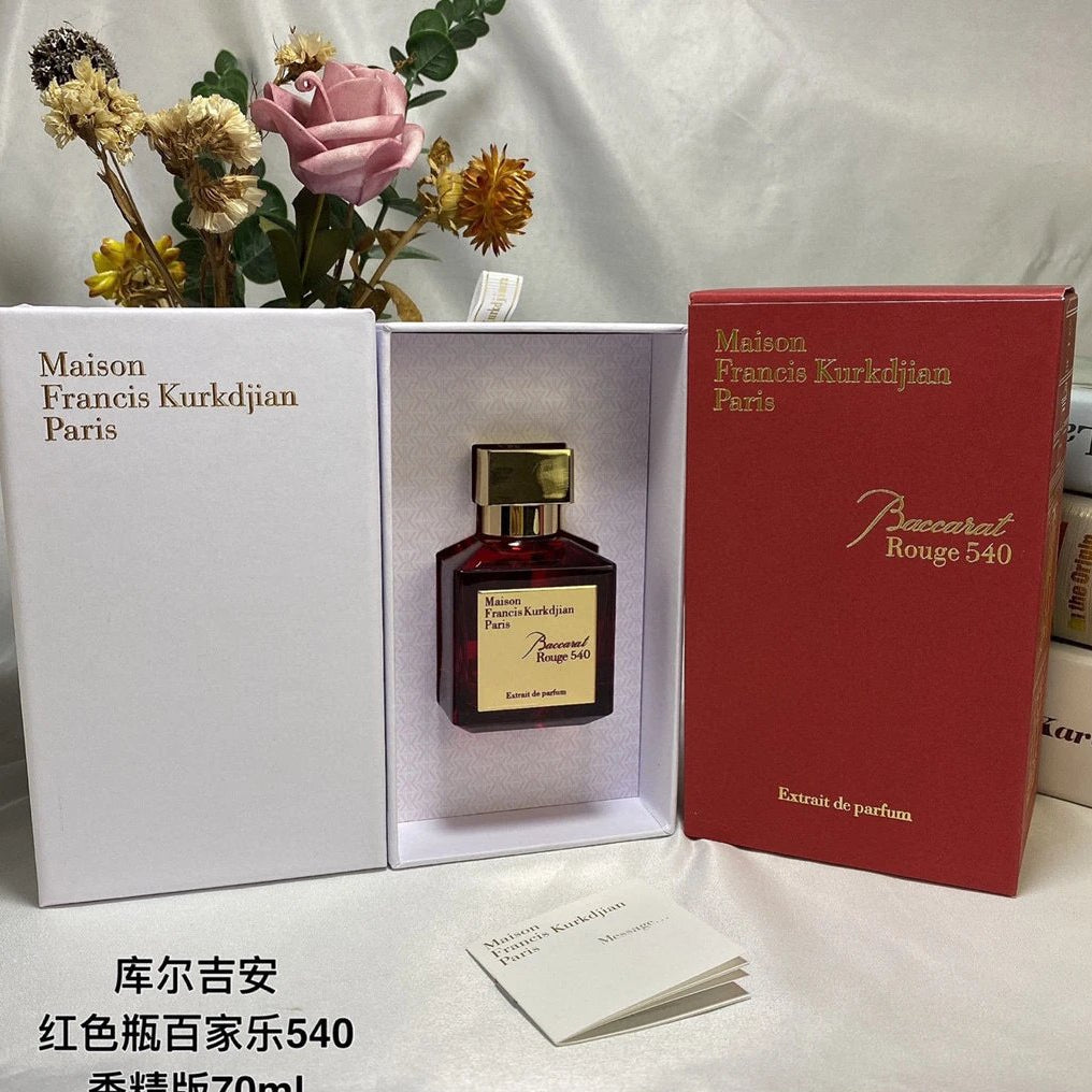 Maison Francis Kurkdjian perfume bottle and packaging on a white background