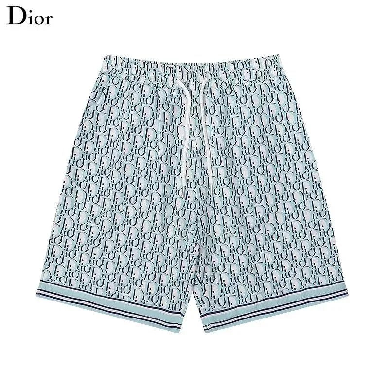 Shorts with Dior logo pattern on a white background