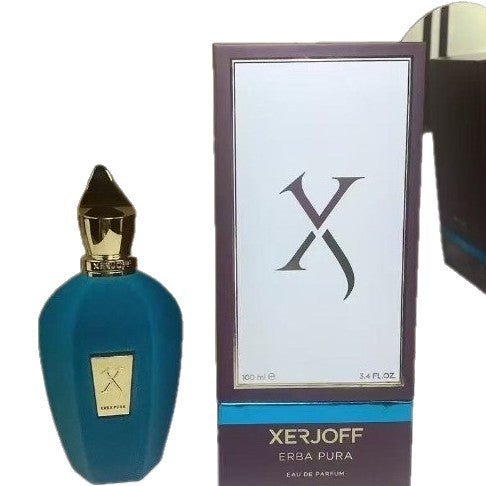 Xerjoff Erba Pura perfume bottle and packaging on a white background